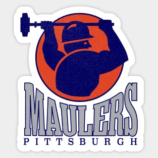 Defunct Pittsburgh Maulers USFL Football 1984 Sticker